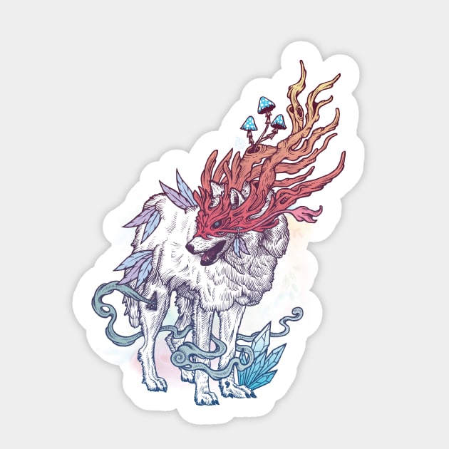 Spirit Wolf Sticker by MatMiller